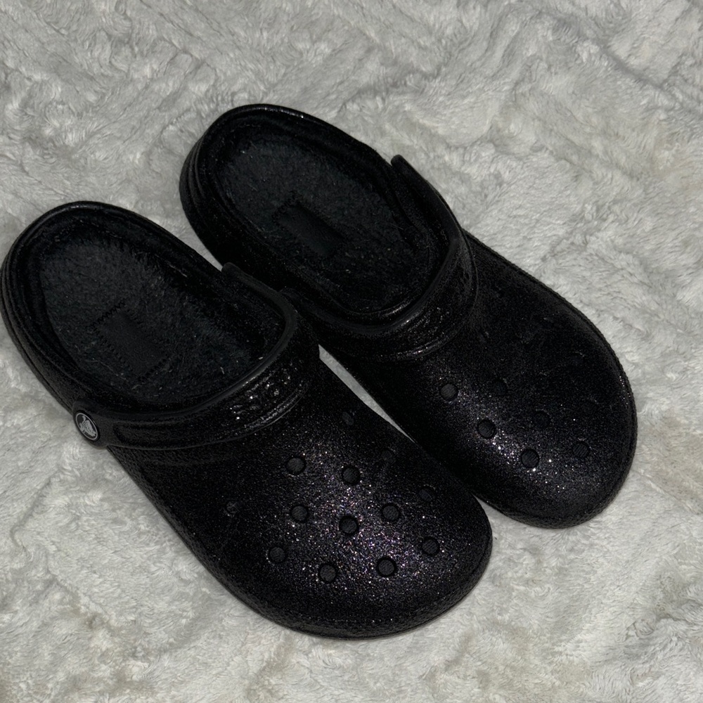 Glitter Black Clogs